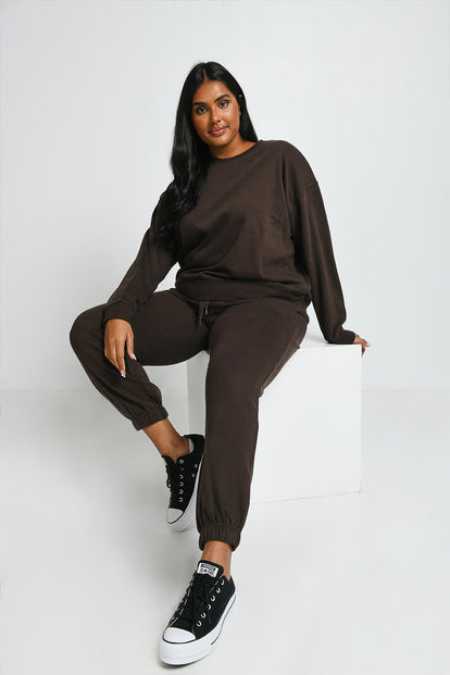 Everyday Sweatshirt Komfort Curvy - Espresso Brown