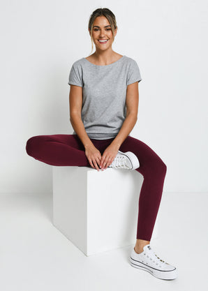 Everyday Leggings - Burgundy