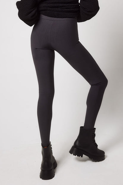 Everyday Winter High Waisted Leggings - Dark Grey