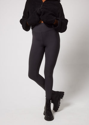 Everyday Winter High Waisted Leggings - Dark Grey