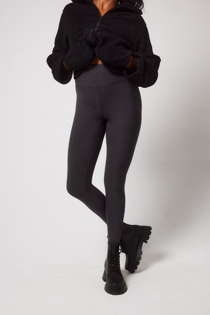 Everyday Winter High Waisted Leggings - Dark Grey