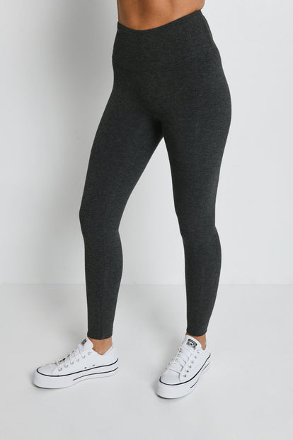 Everyday High Waisted Leggins Lightweight - Dark Grey Marl