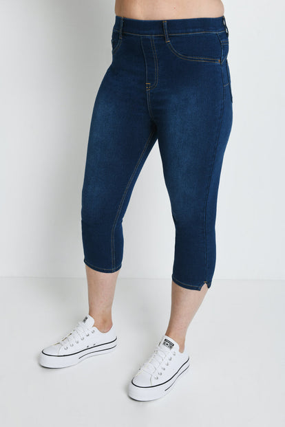 Cropped Jeggings - Dark Blue