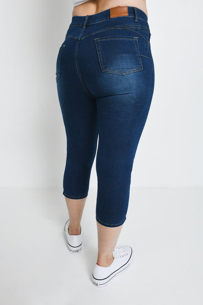 Cropped Jeggings - Dark Blue