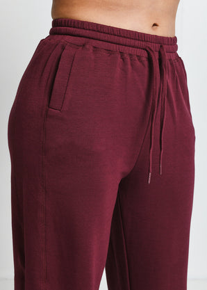 Luxus Lounge Jogginghose - Dark Cherry