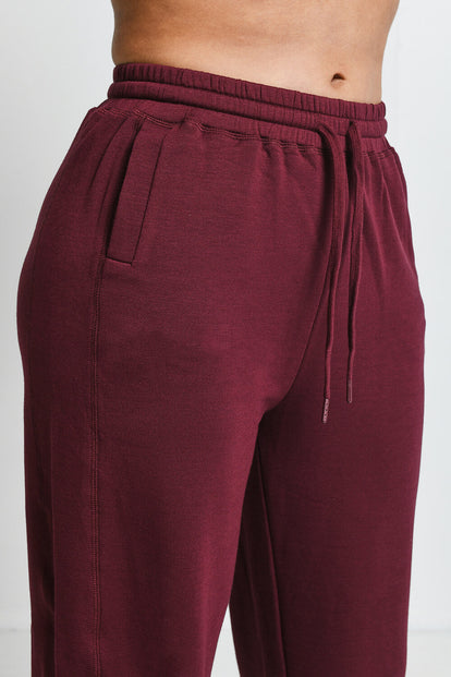 Luxus Lounge Jogginghose - Dark Cherry