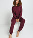 Luxus Lounge Sweatshirt - Dunkelkirschfarbenes