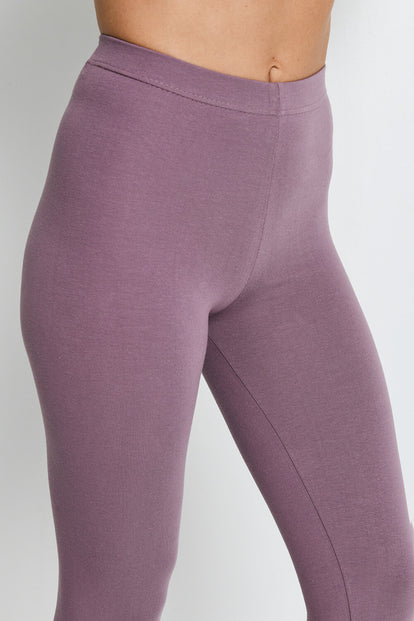 Alltägliche Cropped Leggings - Elderberry-Lila