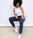 Alltägliche High-Waisted Leggings - Infinity-Blau-Melange