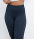 Alltägliche High-Waisted Leggings - Infinity-Blau-Melange