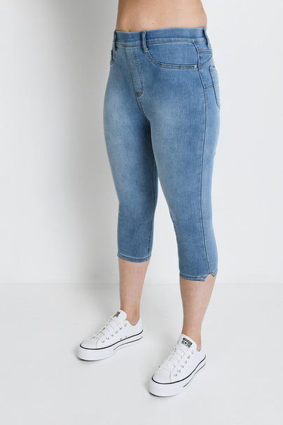 Cropped Jeggings - Light Blue