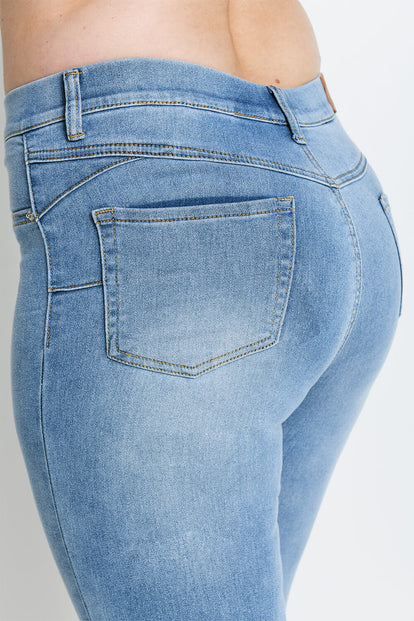 Cropped Jeggings - Light Blue