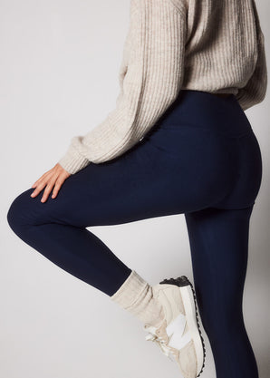 Everyday Winter High Waisted Leggings - Navy