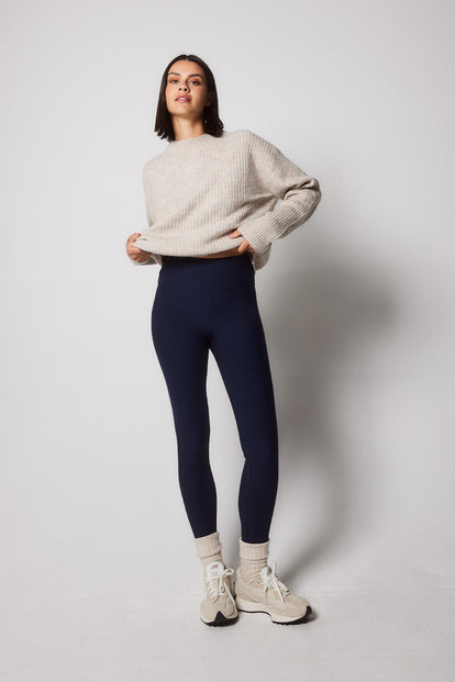 Everyday Winter High Waisted Leggings - Navy