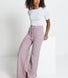 Lounge Strickhose Mit Weitem Bein - Pink