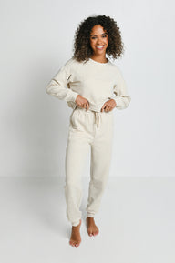 Luxus Lounge Jogginghose - Vanilla Marl