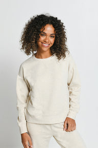 Luxus Lounge Sweatshirt - Vanilla Marl