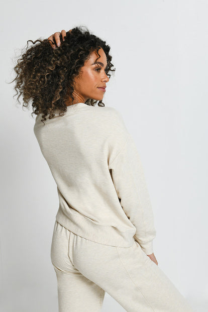 Luxus Lounge Sweatshirt - Vanilla Marl