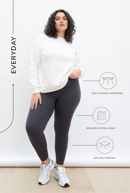 Everyday High Waisted Leggings - Dark Grey Marl