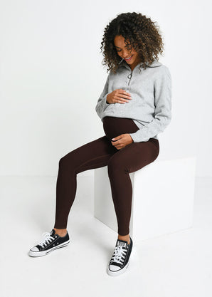 Everyday Umstandsleggings Winter High Waisted Leggings - Espresso Brown