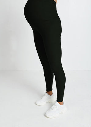 Everyday Umstandsleggings Winter High Waisted Leggings - Deep Olive