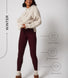 Everyday Winter High Waisted Leggings Curvy - Burgundy